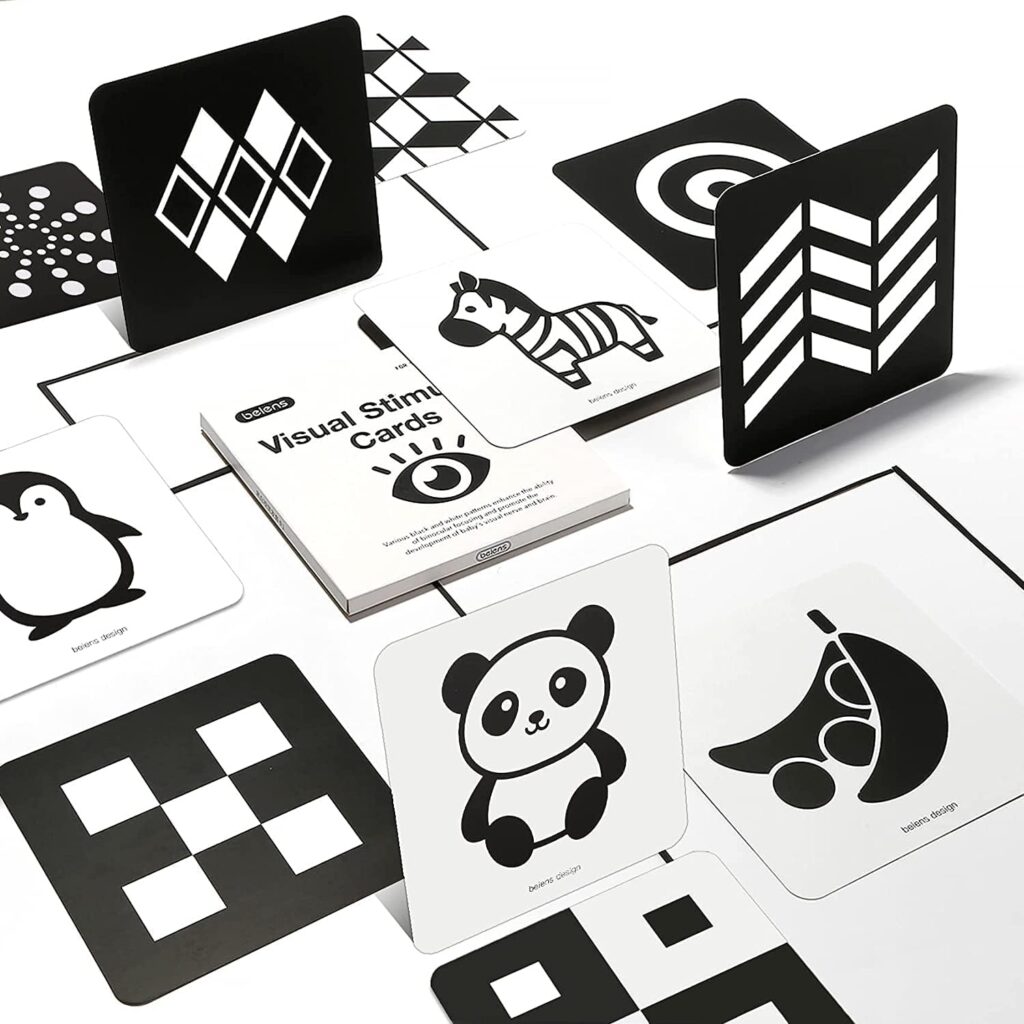 Cartes flash pour bébé à contraste élevé Beiens - Magie du Jouet